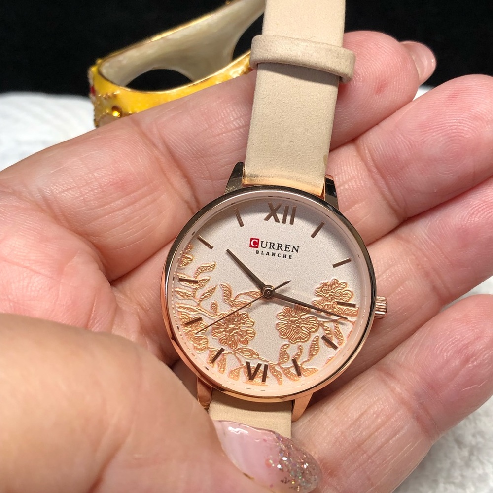 ⏱⭐️NWOT WATCH SOFT Pink/peach quartz-leather type strap